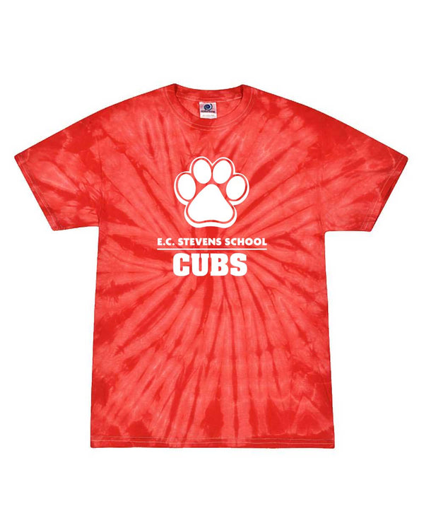 E.C. Stevens Elementary School Paw Logo Youth Tie-Dyed T-Shirt