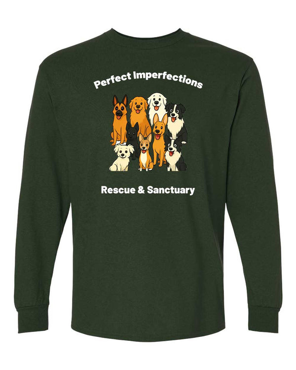 Perfect Imperfections Rescue & Sanctuary Dog Collage Unisex Long Sleeve T-Shirt