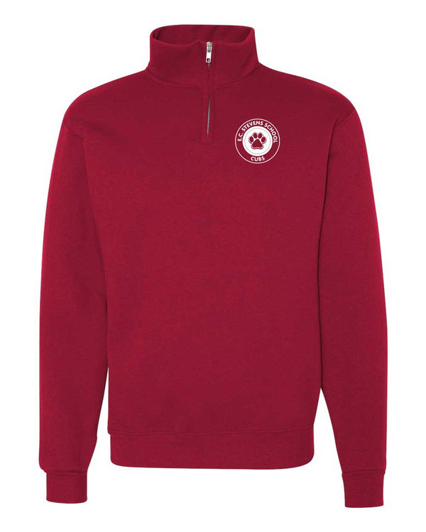 E.C. Stevens Elementary School Circle Logo Adult Quarter-Zip Sweatshirt