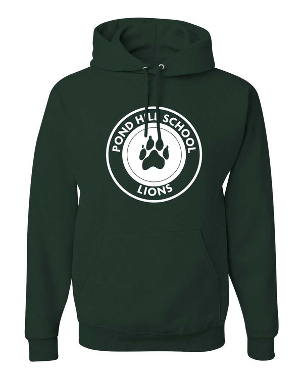 Pond Hill Elementary School Circle Logo Adult Hooded Sweatshirt