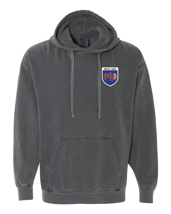 MICU SDU - Comfort Colors - Garment-Dyed Hooded Sweatshirt - 1567 - Pepper
