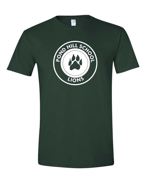 Pond Hill Elementary School Circle Logo Adult  T-Shirt
