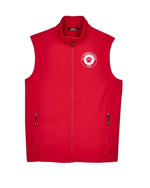 E.C. Stevens Elementary School Circle Logo Men's Fleece Bonded Soft Shell Vest