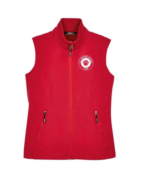 E.C. Stevens Elementary School Circle Logo Women's Fleece Bonded Soft Shell Vest