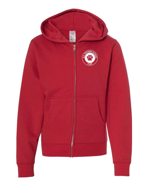 E.C. Stevens Elementary School Circle Logo Youth Zip-Up Hooded Sweatshirt